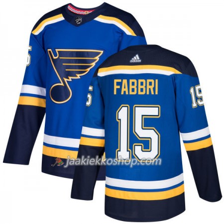 Miehille NHL St. Louis Blues Pelipaita Robby Fabbri 15 Adidas 2017-2018 Sininen Authentic